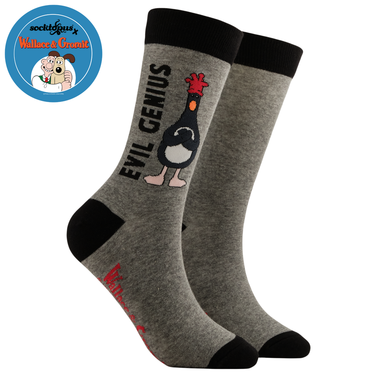 Evil Genius Socks - Wallace and Gromit