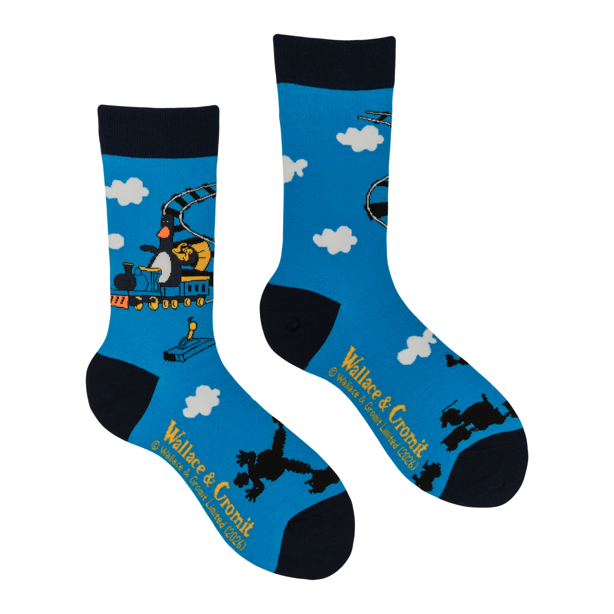 Feather's Train Socks - Wallace and Gromit