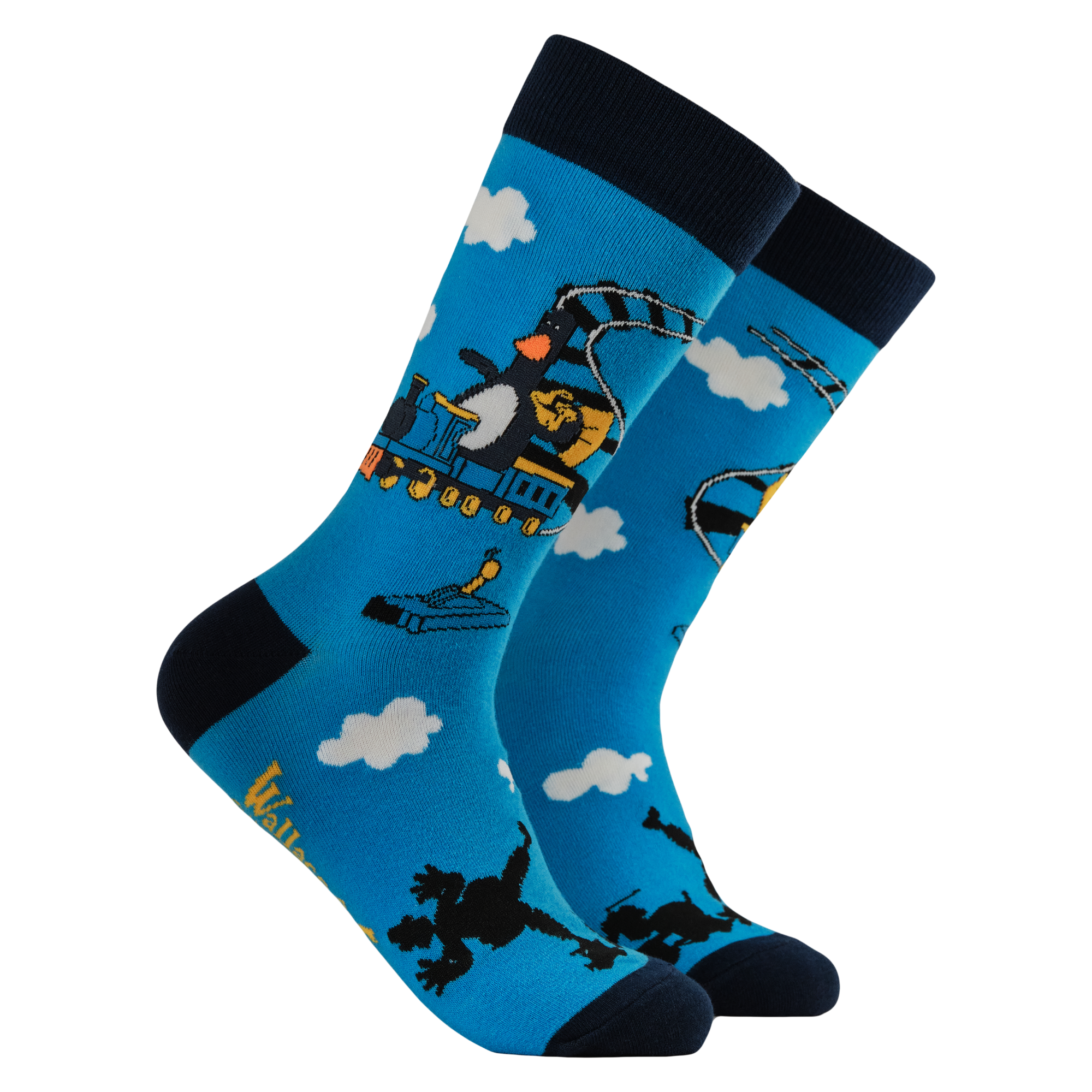 Feather's Train Socks - Wallace and Gromit