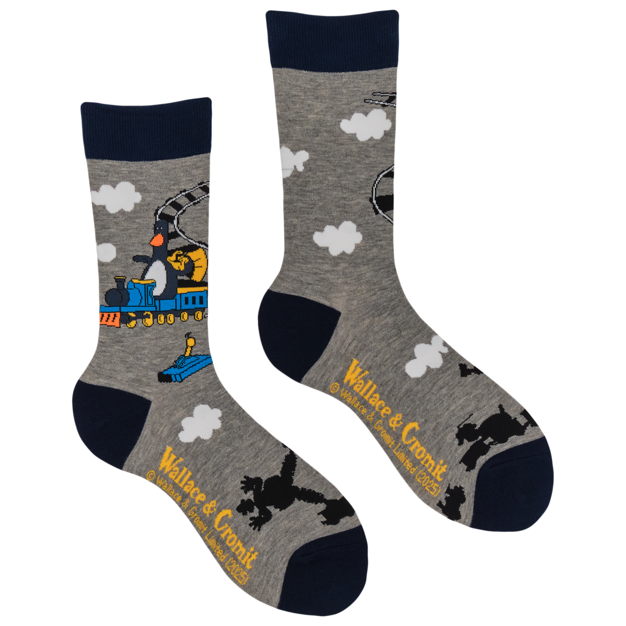 Feather's Train Socks - Wallace and Gromit