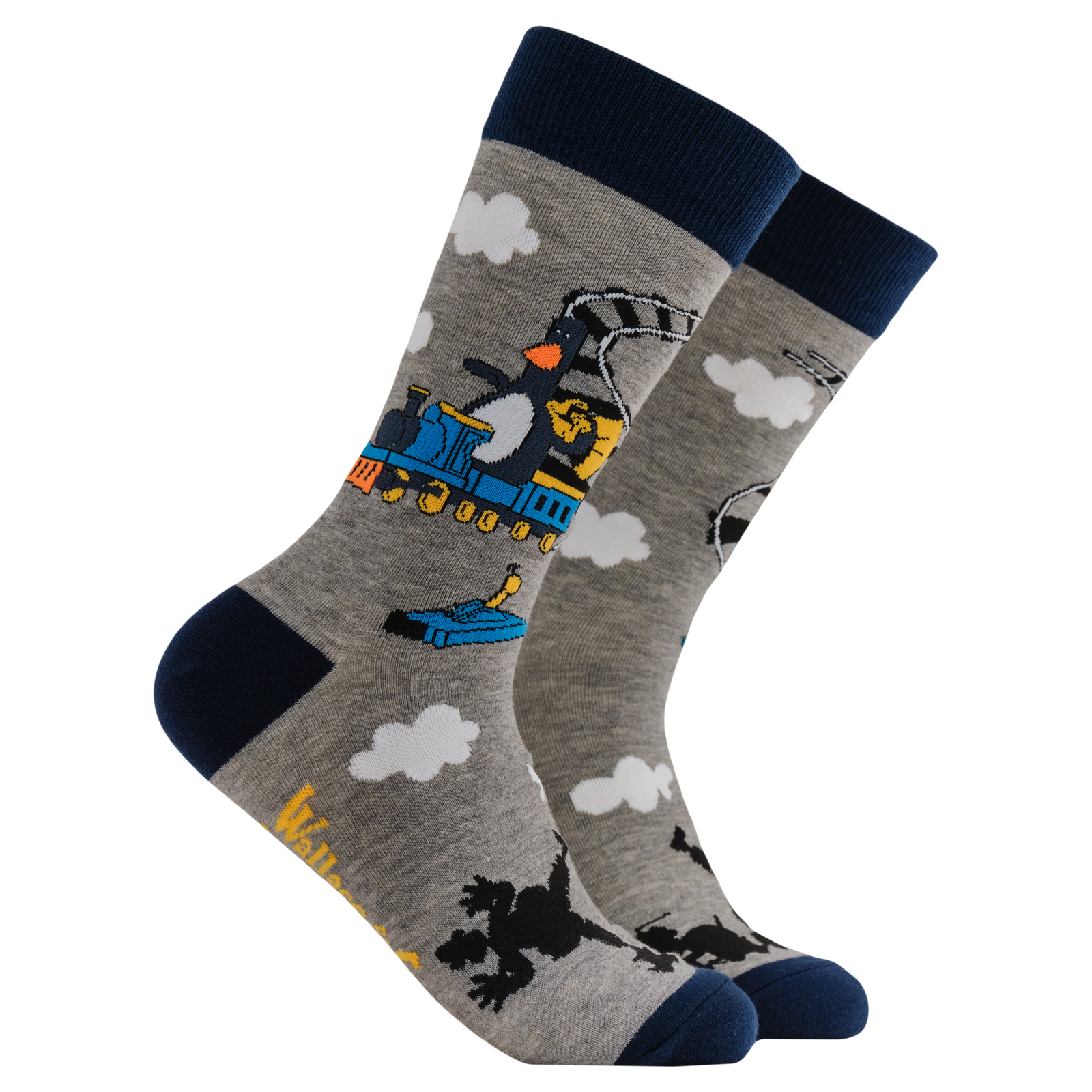 Feather's Train Socks - Wallace and Gromit