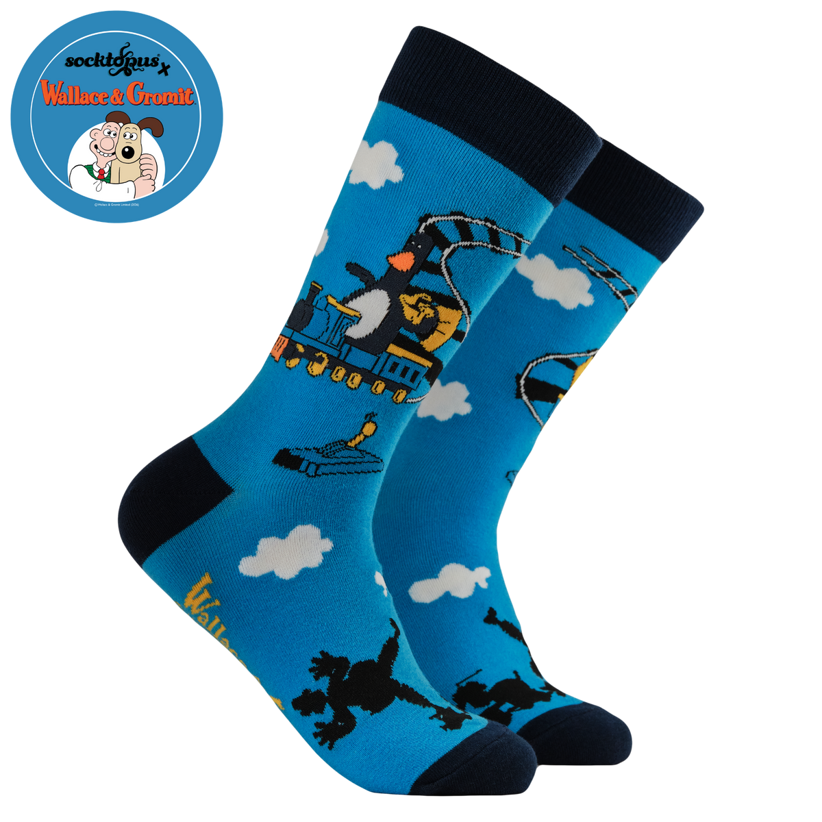 Feather's Train Socks - Wallace and Gromit