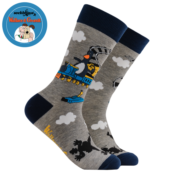 Feather's Train Socks - Wallace and Gromit