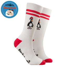 Feathers Xmas Hat Athletic Socks - Wallace and Gromit
