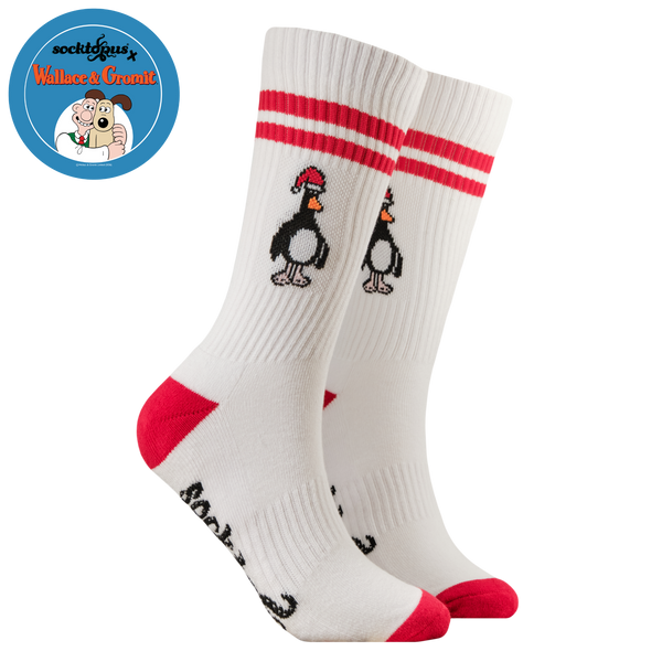 Feathers Xmas Hat Athletic Socks - Wallace and Gromit