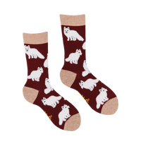 Fluffy Arctic Foxes Socks