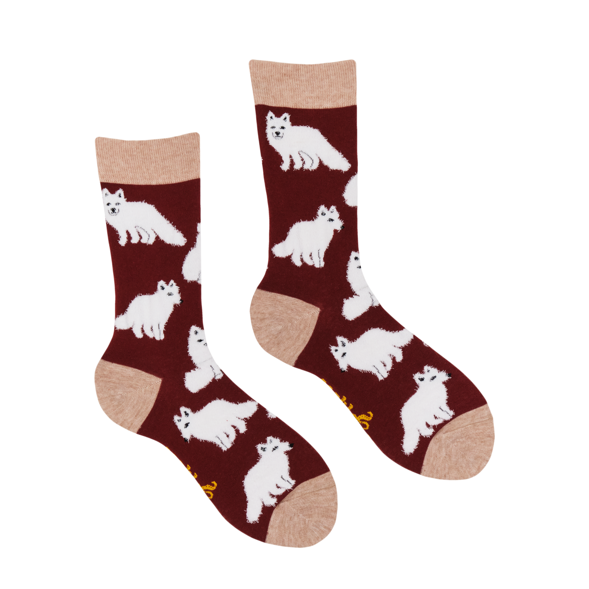 Fluffy Arctic Foxes Socks