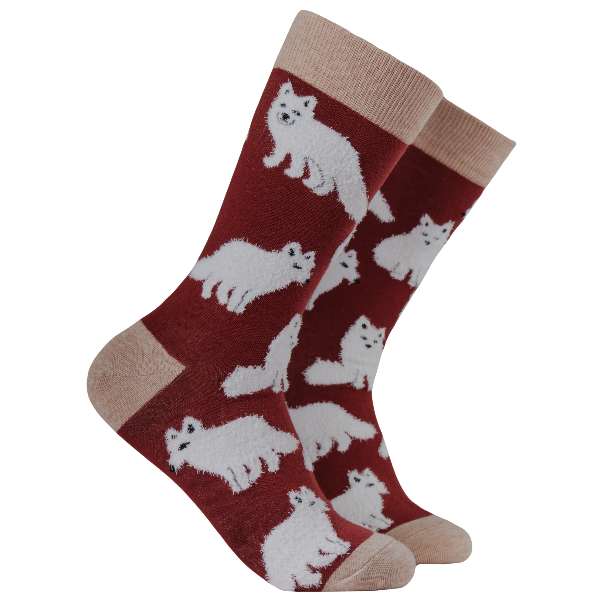 Fluffy Arctic Foxes Socks
