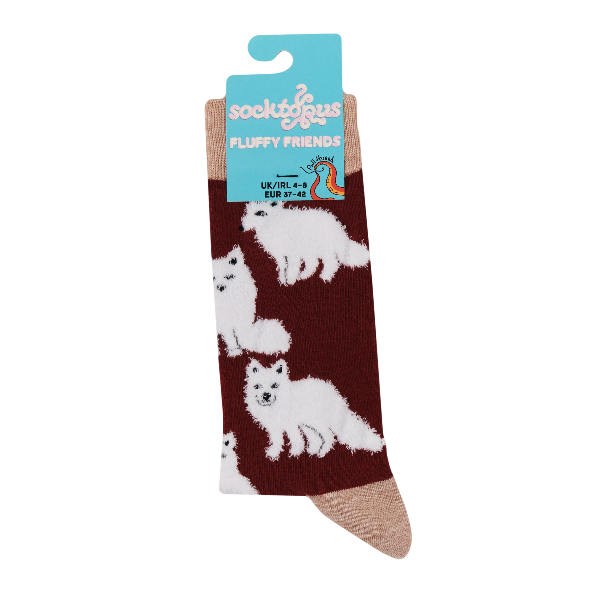 Fluffy Arctic Foxes Socks