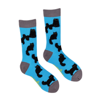 Fluffy Black Cat Socks
