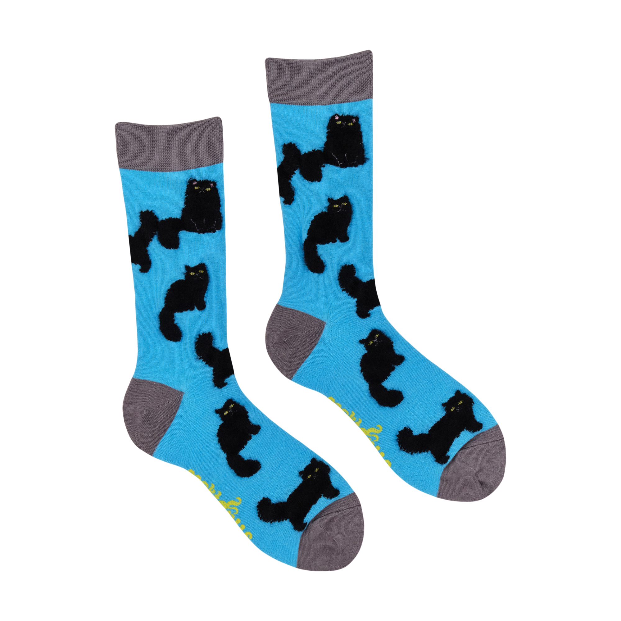 Fluffy Black Cat Socks