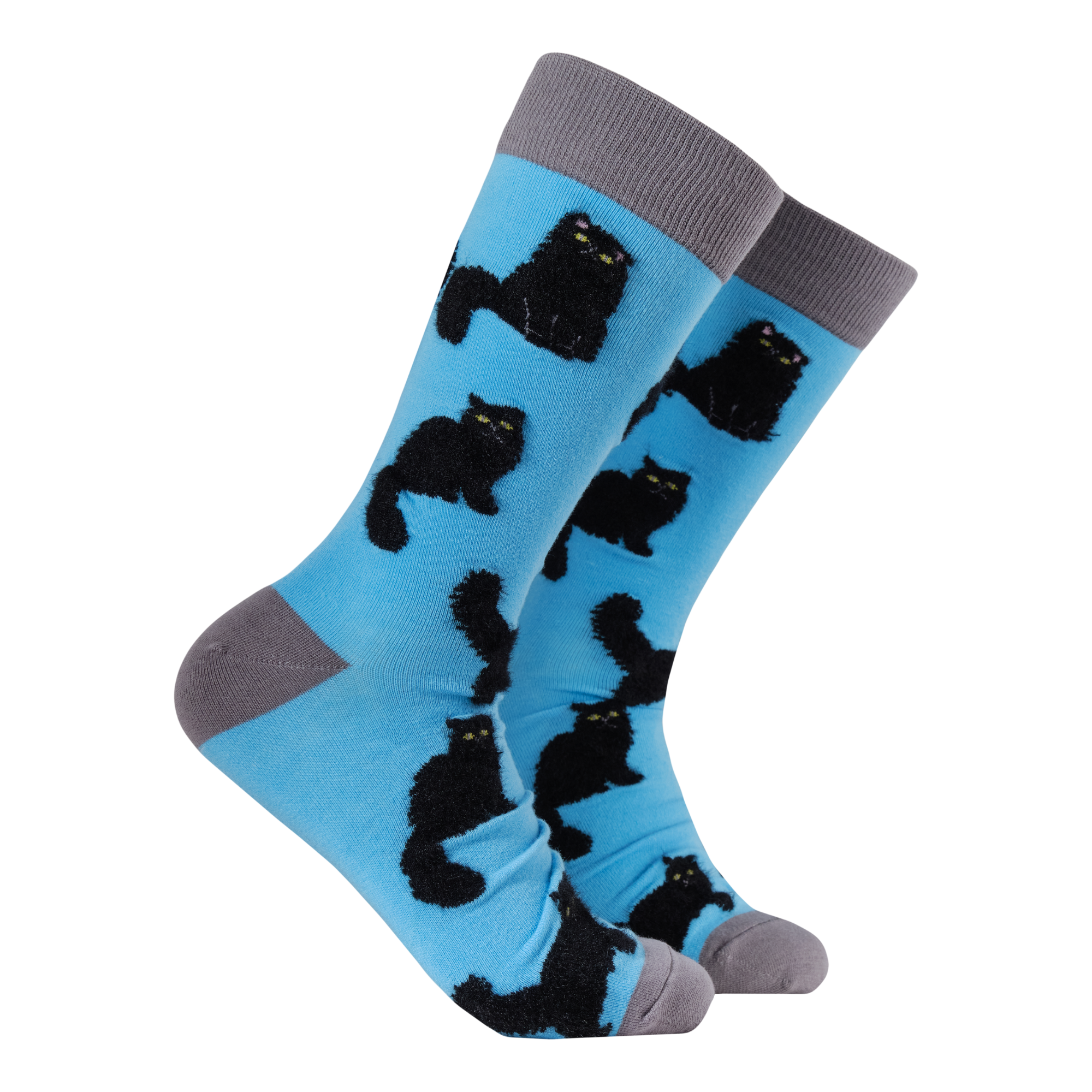 Fluffy Black Cat Socks