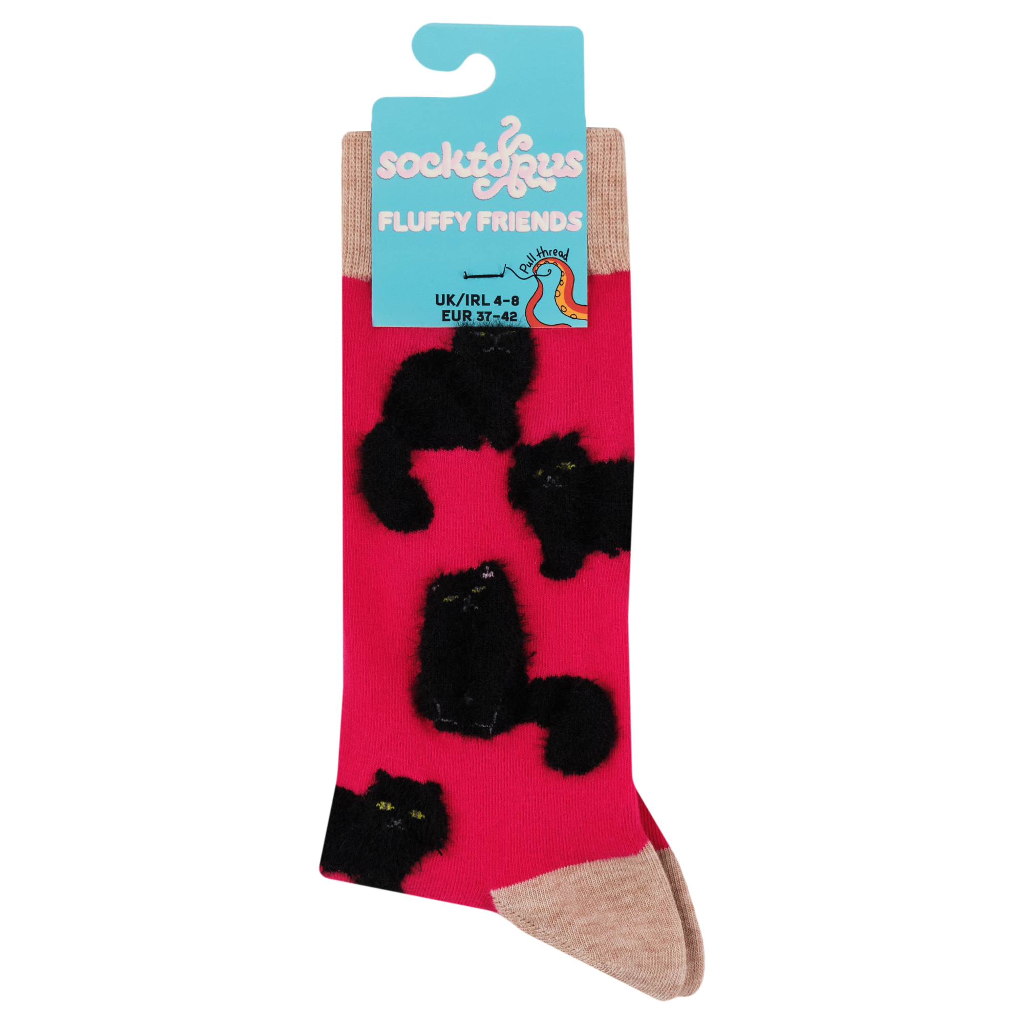 Fluffy Black Cat Socks