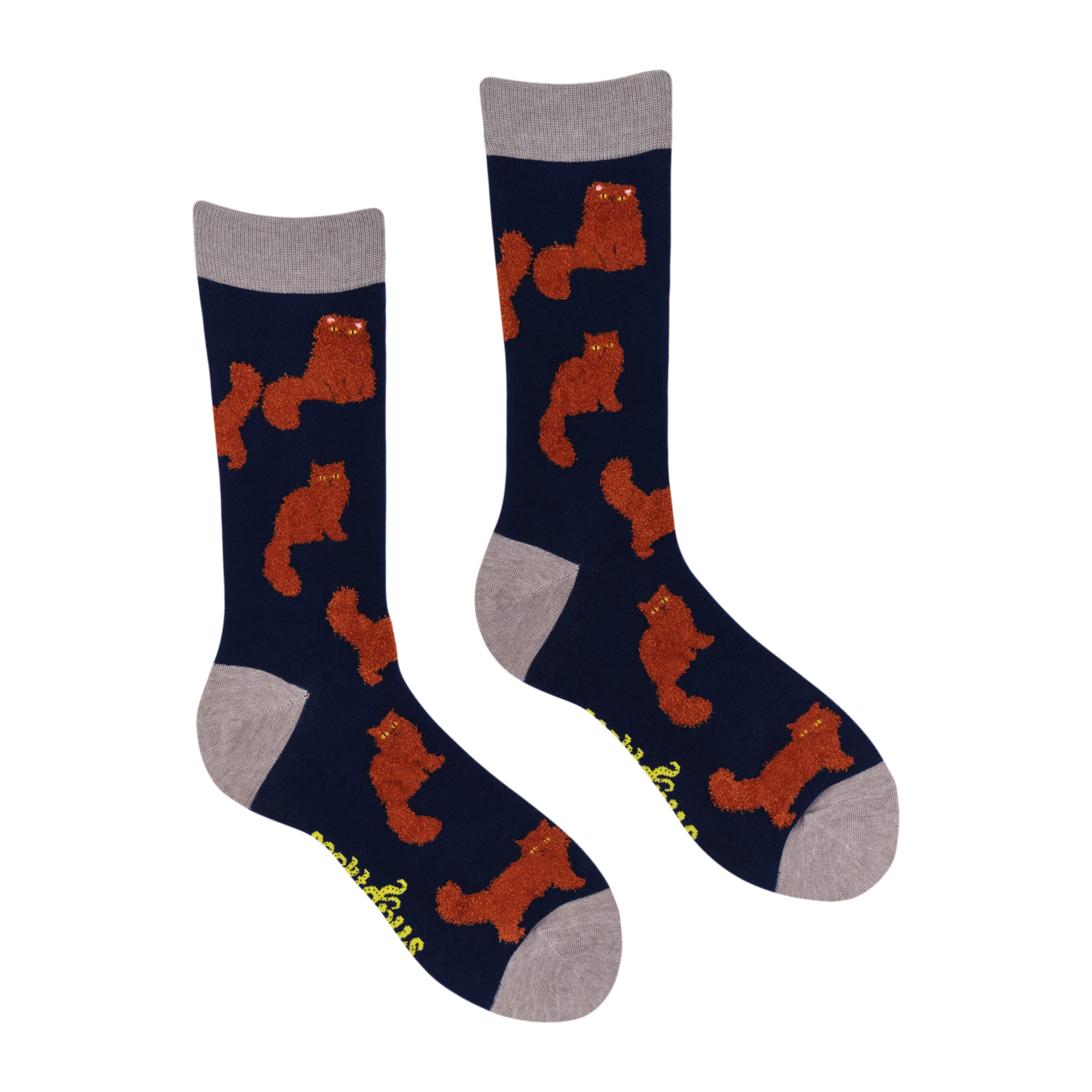 Fluffy Ginger Cats Socks