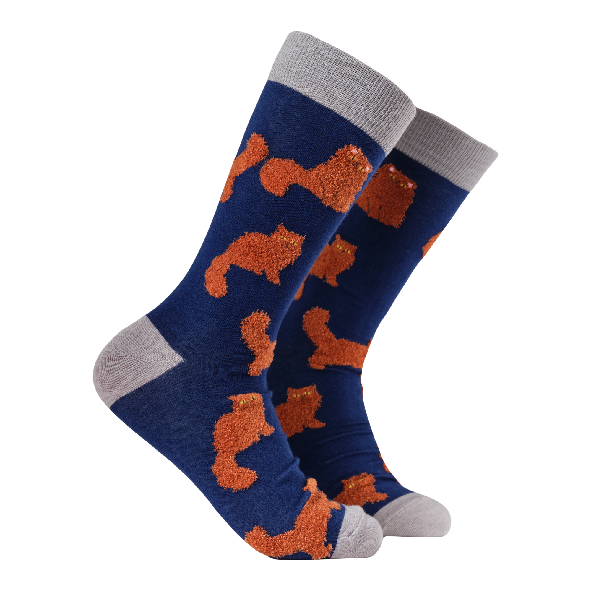 Fluffy Ginger Cats Socks