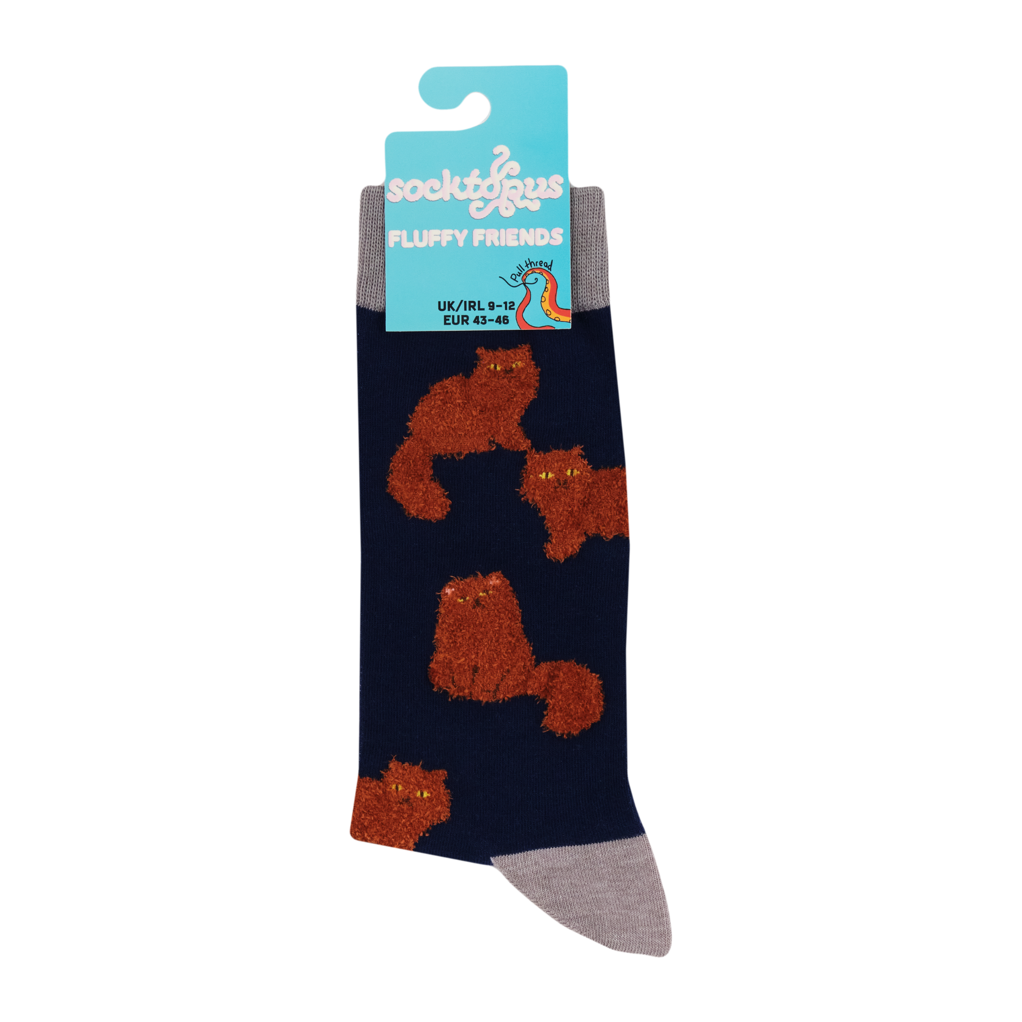 Fluffy Ginger Cats Socks