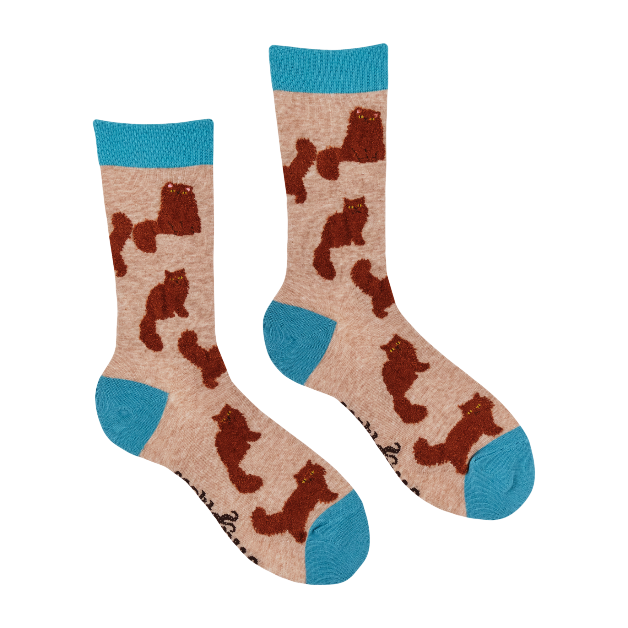 Fluffy Ginger Cats Socks