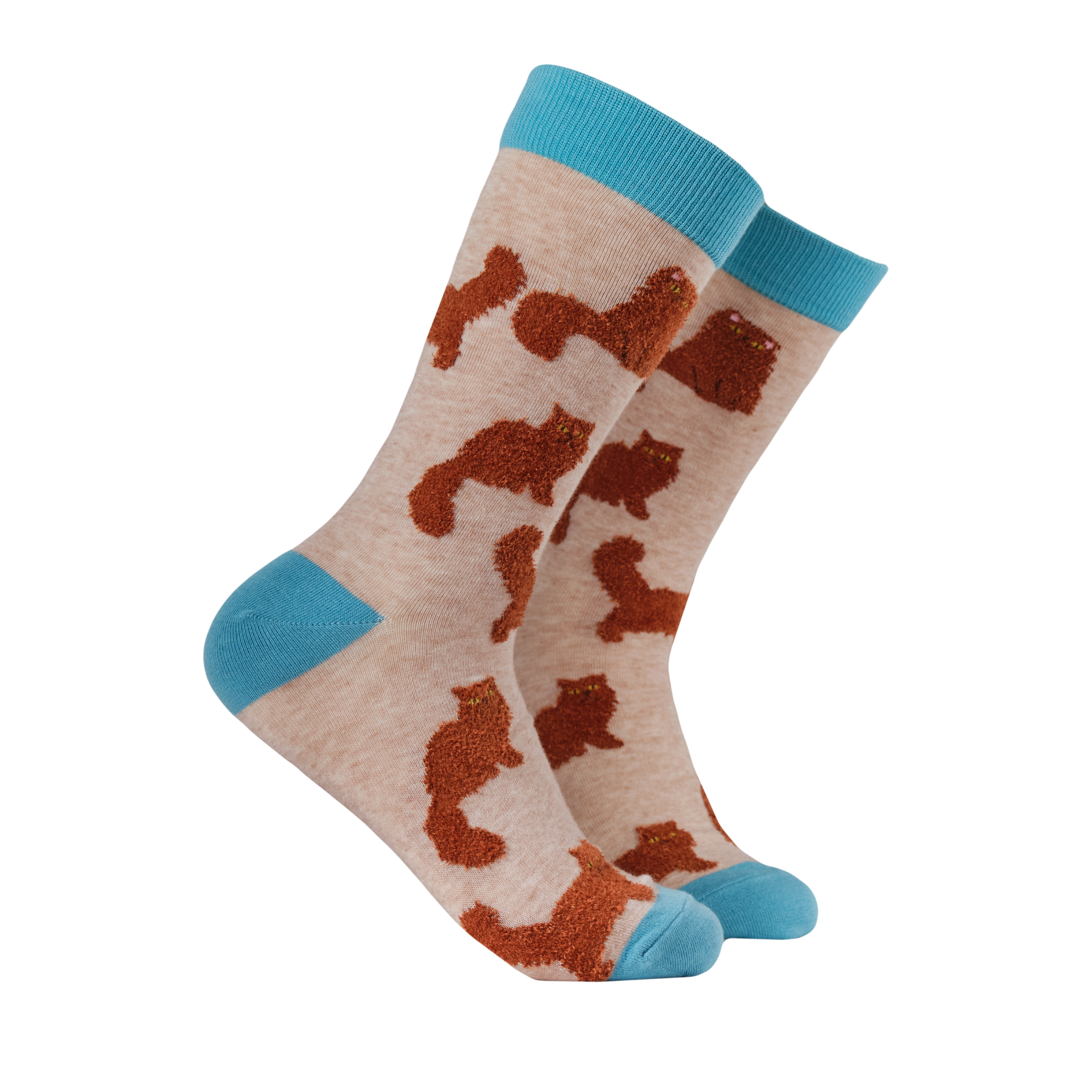 Fluffy Ginger Cats Socks