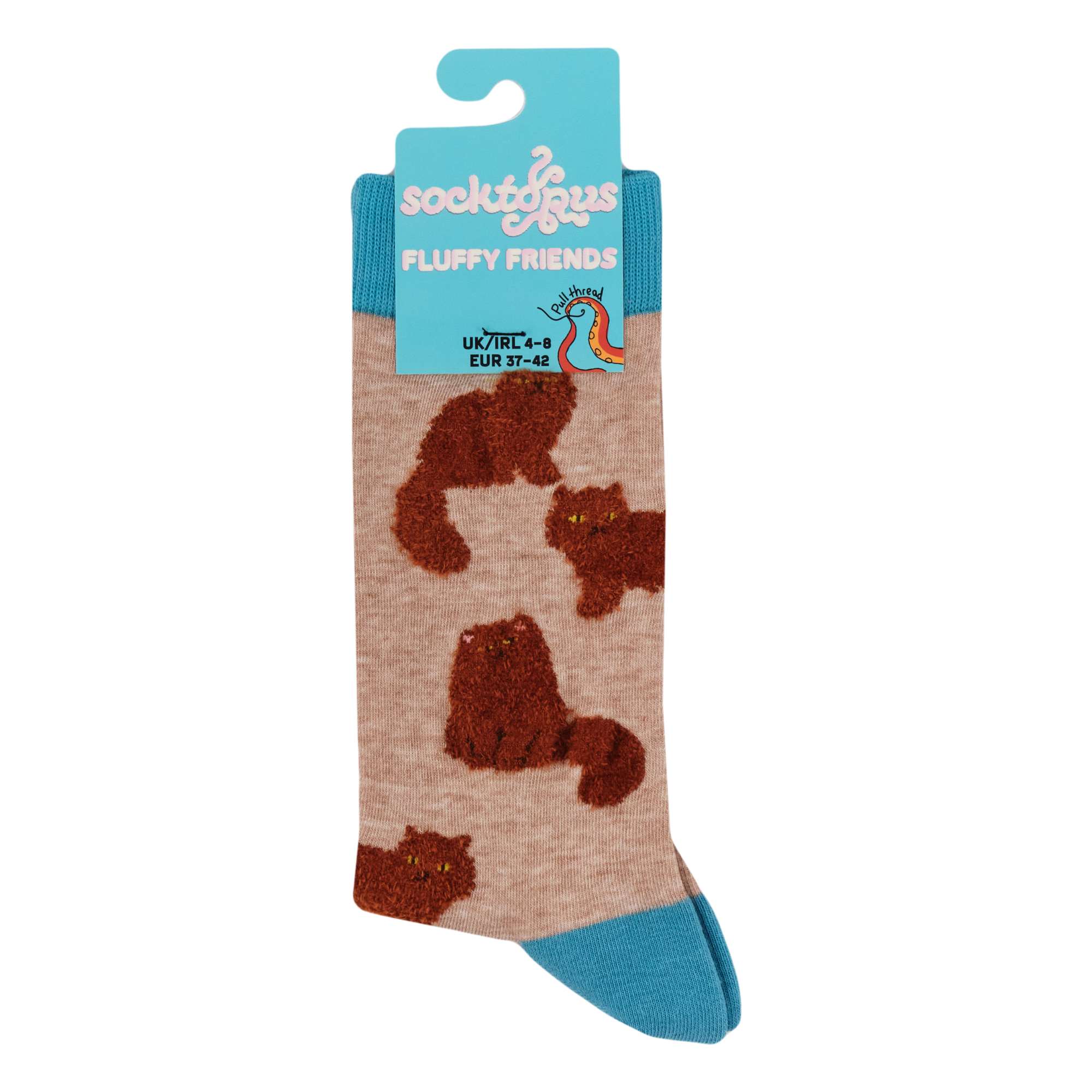 Fluffy Ginger Cats Socks