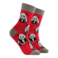 Fluffy Panda Mini Socks