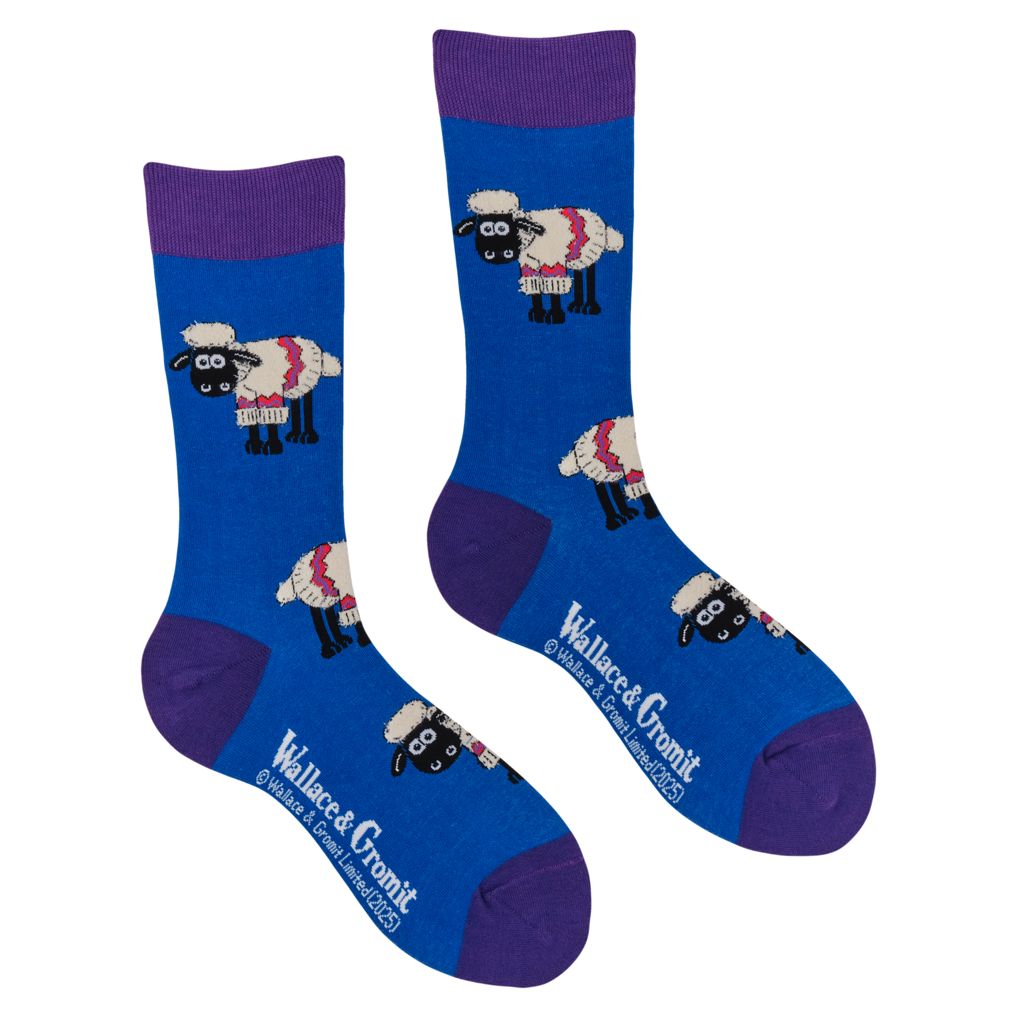 Fluffy Shaun the Sheep Socks - Wallace and Gromit