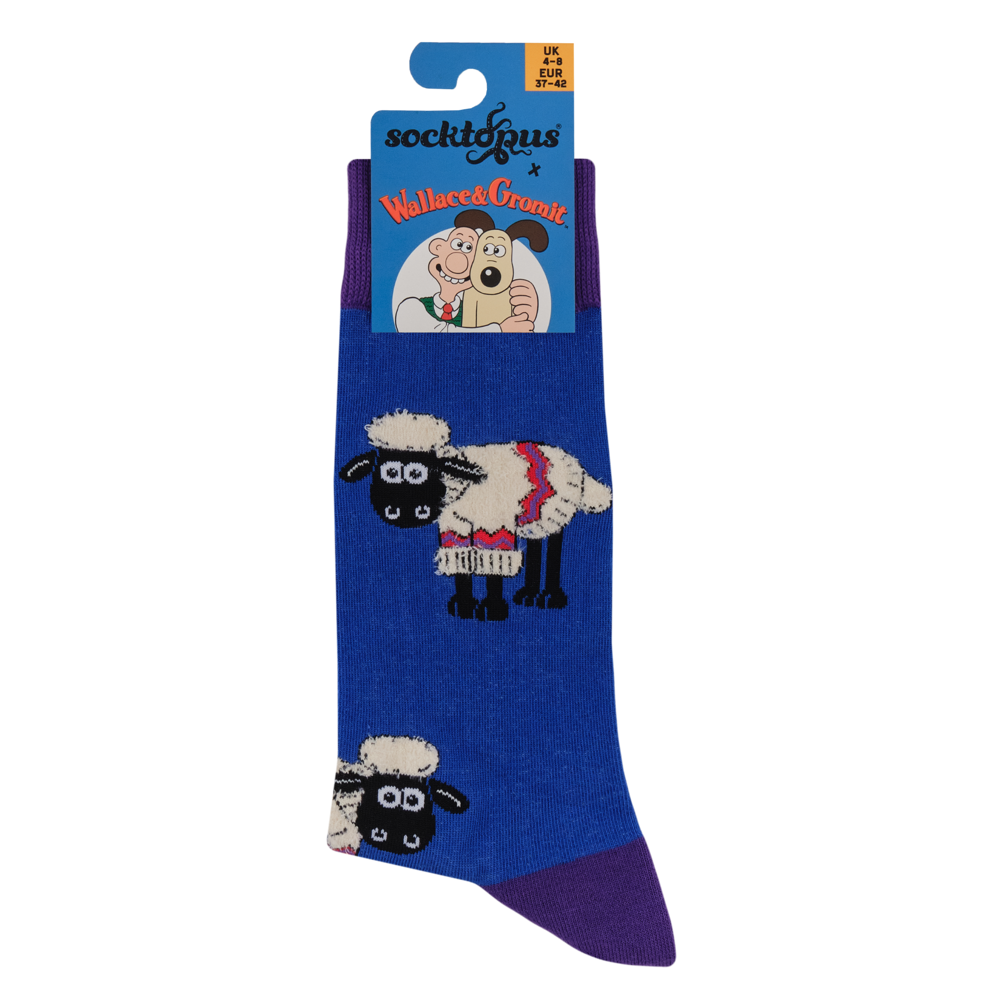 Fluffy Shaun the Sheep Socks - Wallace and Gromit