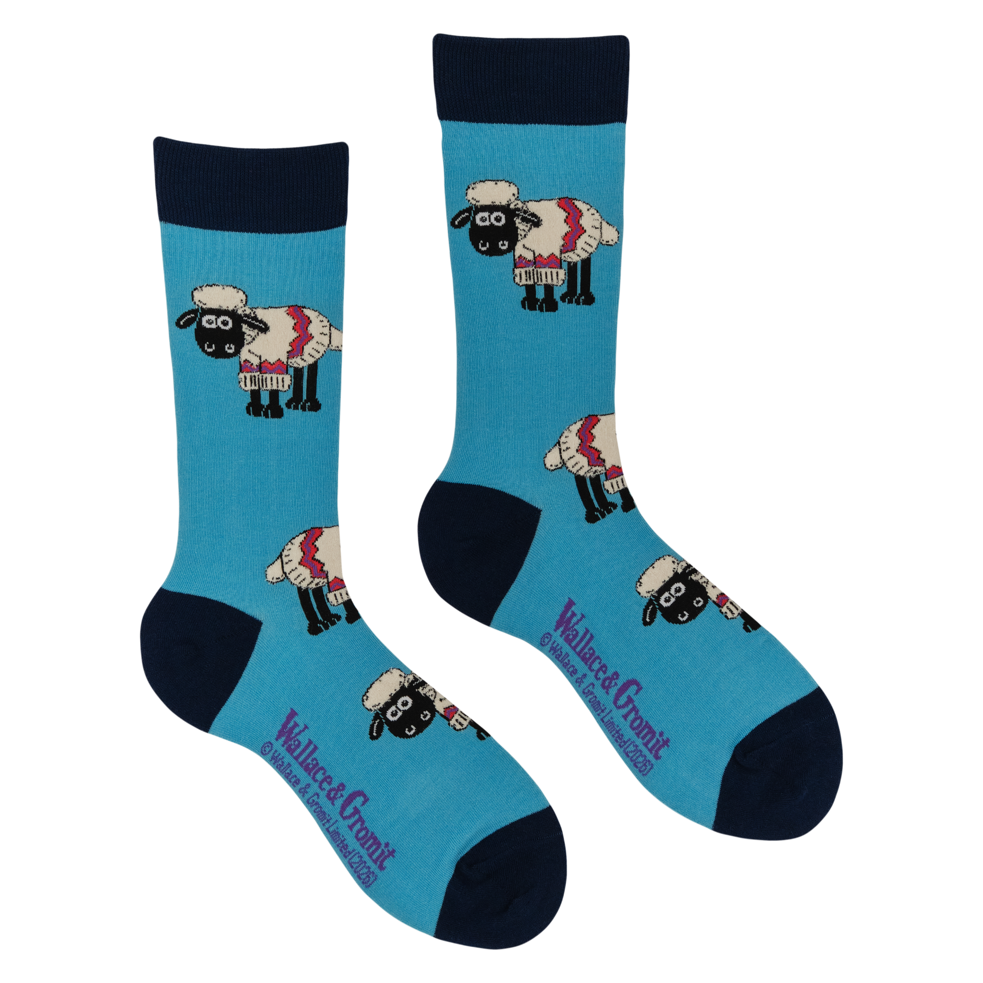 Fluffy Shaun the Sheep Socks - Wallace and Gromit