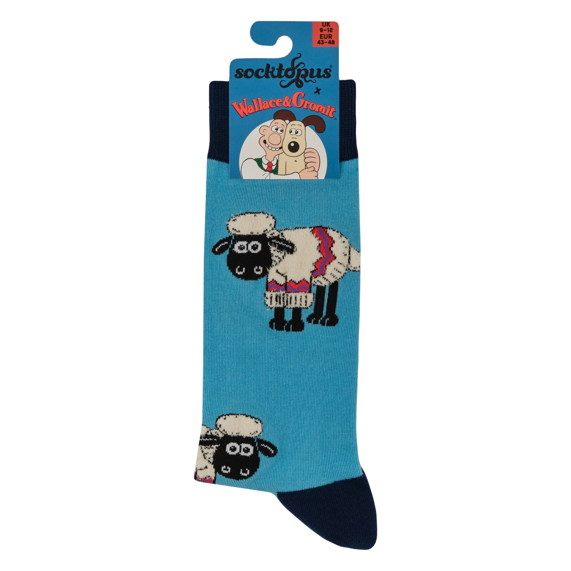 Fluffy Shaun the Sheep Socks - Wallace and Gromit