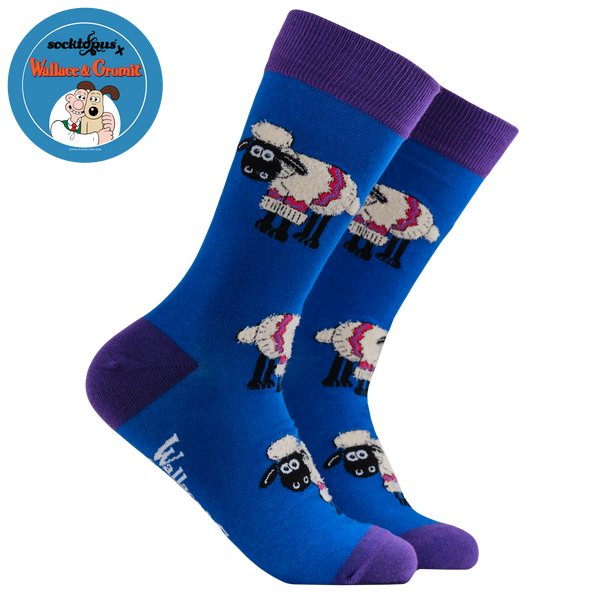 Fluffy Shaun the Sheep Socks - Wallace and Gromit