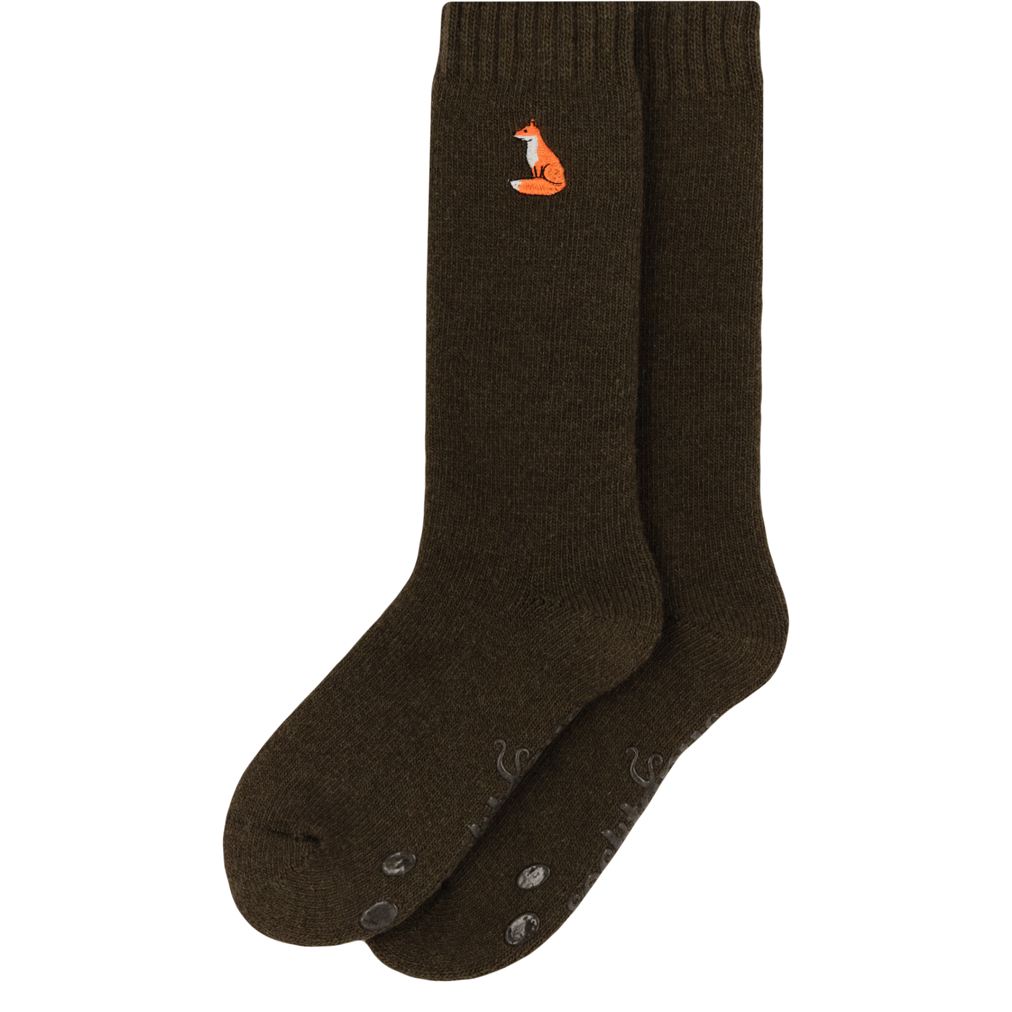 Fox Embroidered Boot Socks