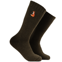 Fox Embroidered Boot Socks