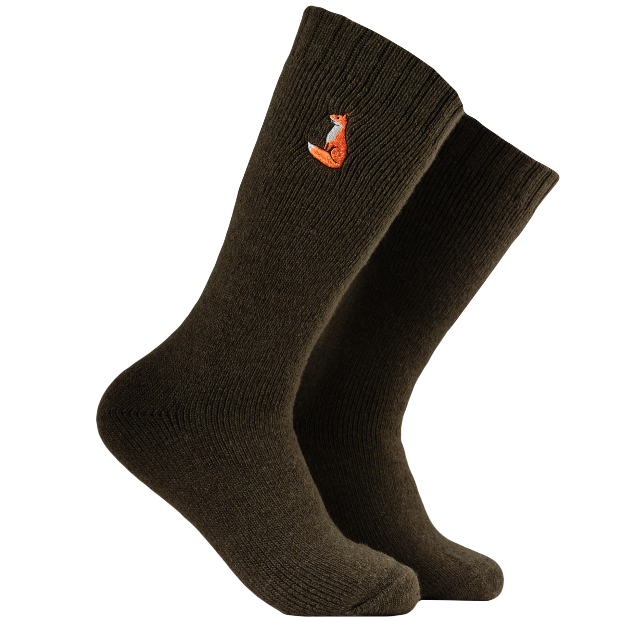 Fox Embroidered Boot Socks