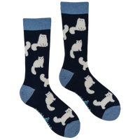 Fluffy White Cats Socks