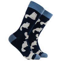 Fluffy White Cats Socks