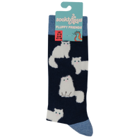 Fluffy White Cats Socks