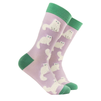 Fluffy White Cats Socks