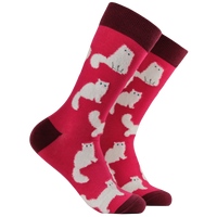 Fluffy White Cats Socks