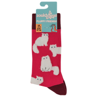 Fluffy White Cats Socks