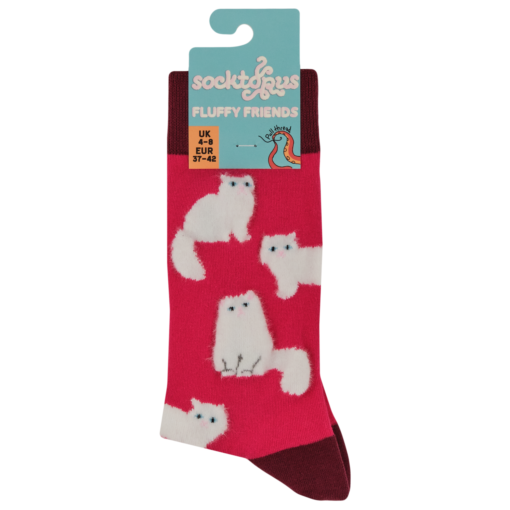 Fluffy White Cats Socks