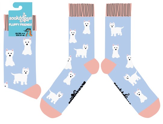 Fluffy Westies Socks