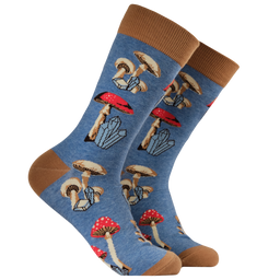 Crystals and Mushrooms Socks - Good Vibes and Fun-Gis