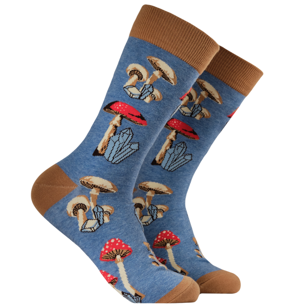 Crystals and Mushrooms Socks - Good Vibes and Fun-Gis