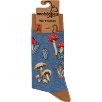 Crystals and Mushrooms Socks - Good Vibes and Fun-Gis