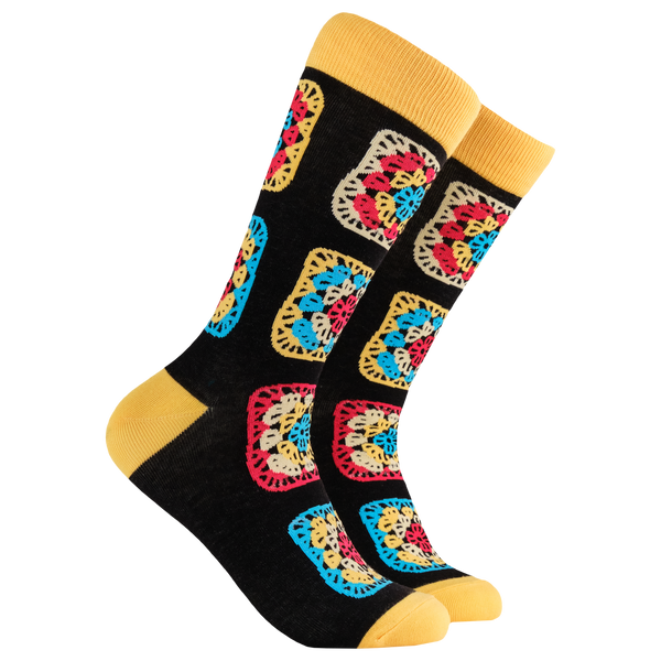 Crochet Socks - Granny Squares