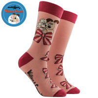 Gromit and Fluffles Bow Socks - Wallace and Gromit
