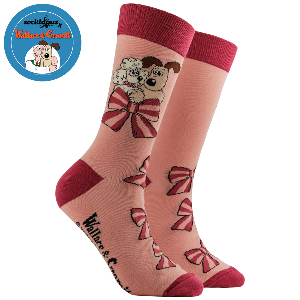 Gromit and Fluffles Bow Socks - Wallace and Gromit