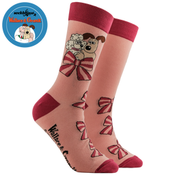 Gromit and Fluffles Bow Socks - Wallace and Gromit