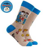 Gromit Knitting Socks - Wallace and Gromit