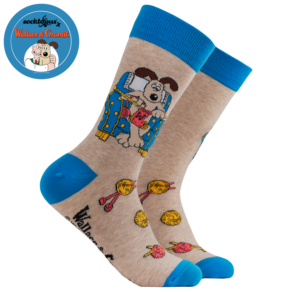 Gromit Knitting Socks - Wallace and Gromit