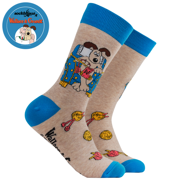 Gromit Knitting Socks - Wallace and Gromit